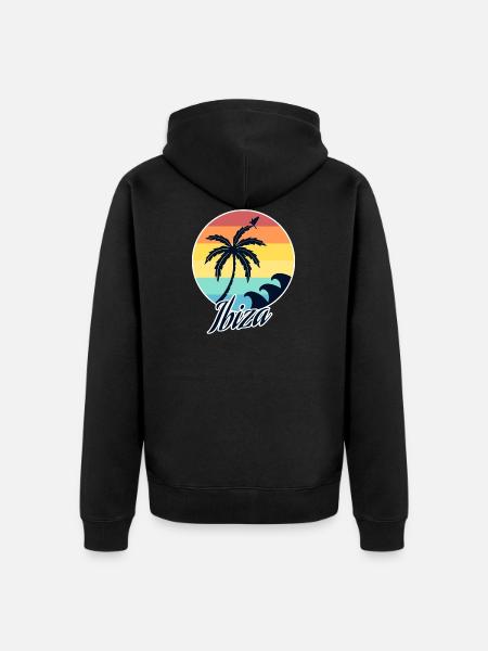 Ibiza - Unisex Premium Organic Zip Hoodie - black