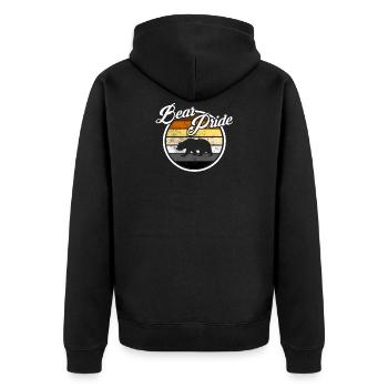 Bear Pride LGBT Gay Pride CSD Communauté Bear Fetish - Veste à capuche bio Premium Unisexe - noir - Dos - Nico (187cm)