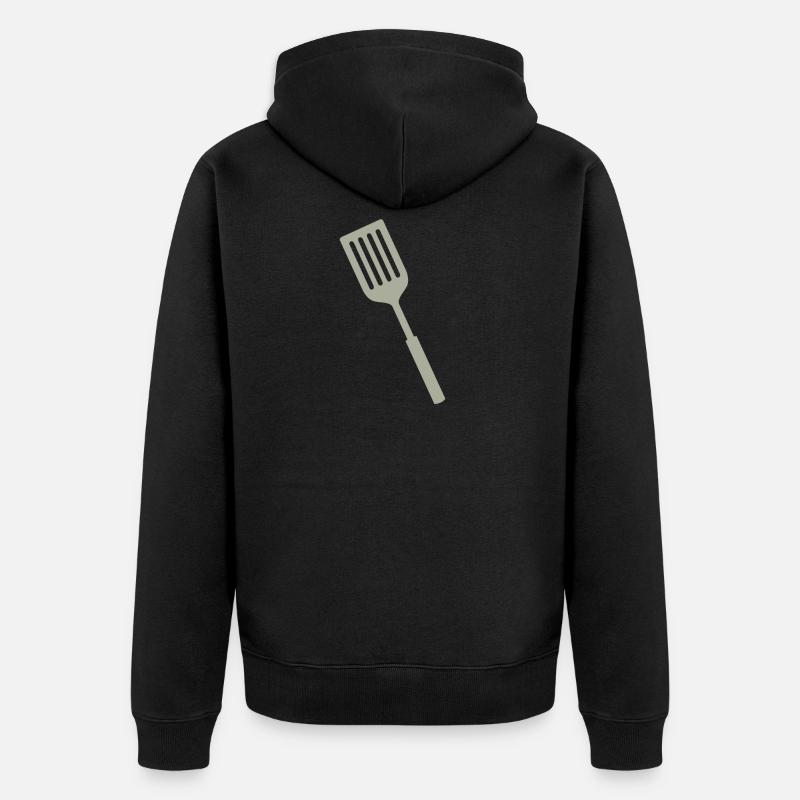 Idée Cadeau Spatule - Veste à capuche bio Premium Unisexe - noir
