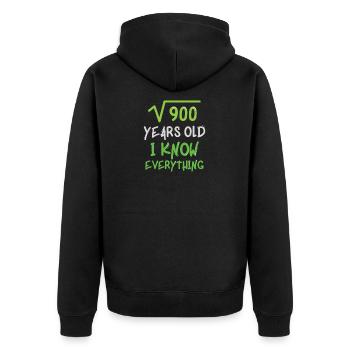 30th birthday - Unisex Premium Organic Zip Hoodie - black - Back - Nico (187cm)