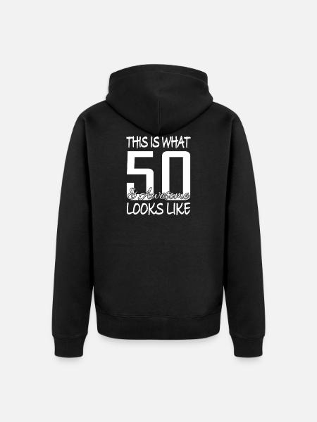 Birthday 50 years - Unisex Premium Organic Zip Hoodie - black