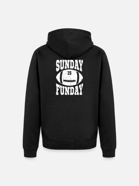 Football - Unisex Premium Organic Zip Hoodie - black