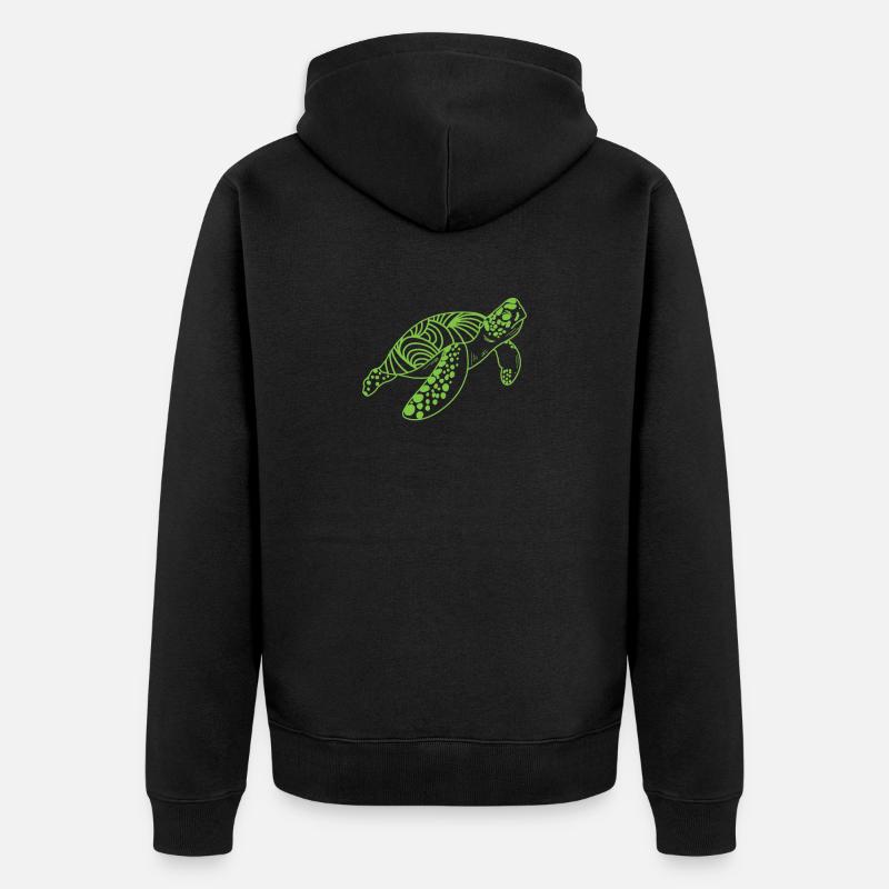 Tortue - Veste à capuche bio Premium Unisexe - noir