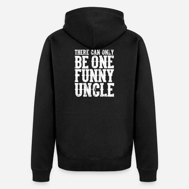 Onkel - Unisex Premium Bio Zip Hoodie - Schwarz