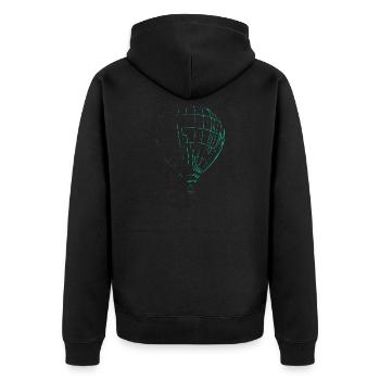 Montgolfière - Veste à capuche bio Premium Unisexe - noir - Dos - Nico (187cm)
