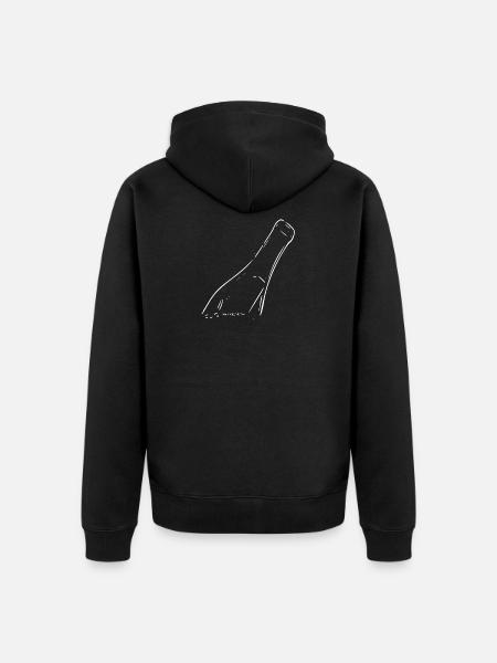 Flaschenpost hell - Unisex Premium Bio Zip Hoodie - Schwarz