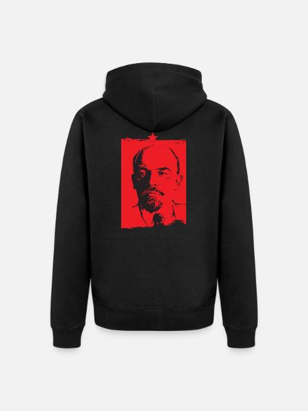Lenin - Unisex Premium Organic Zip Hoodie - black
