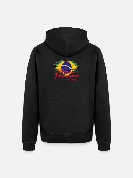 RIO de Janeiro - Unisex Premium Organic Zip Hoodie - black
