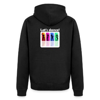let's dance - Unisex Premium Bio Zip Hoodie - Schwarz - Hinten - Nico (187cm)