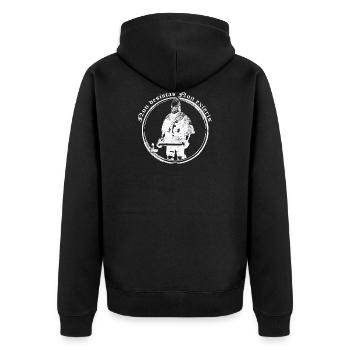 Knight Neither abandonment Nor retirement - Unisex Premium Organic Zip Hoodie - black - Back - Nico (187cm)