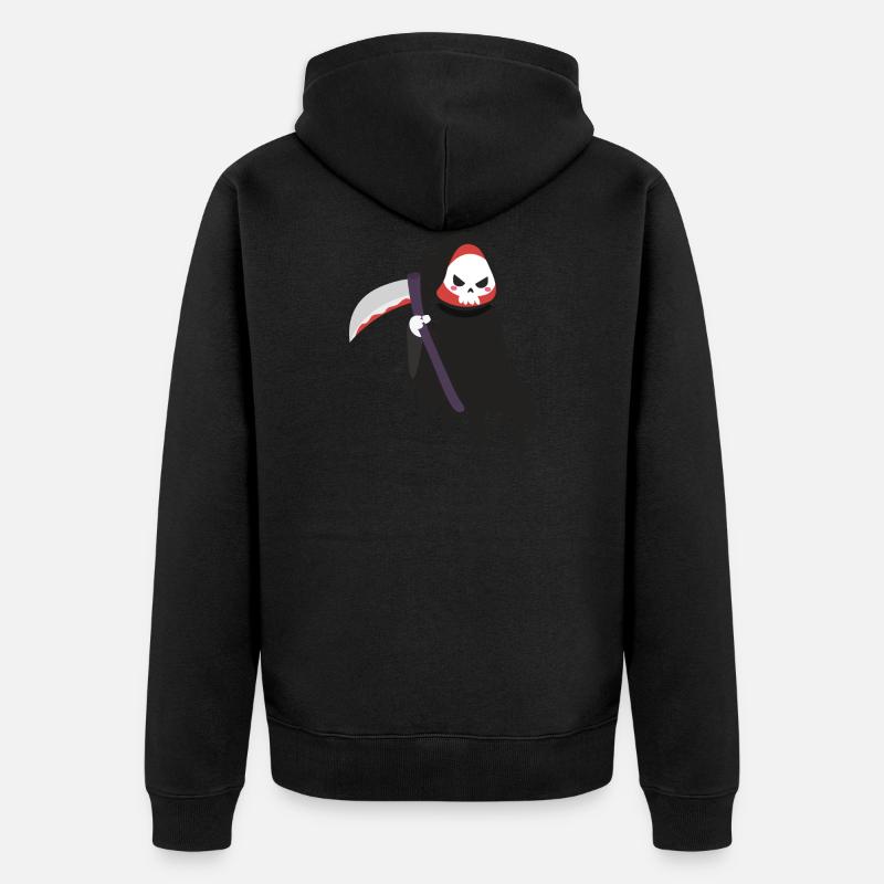 Grim Reaper - Halloween - Veste à capuche bio Premium Unisexe - noir
