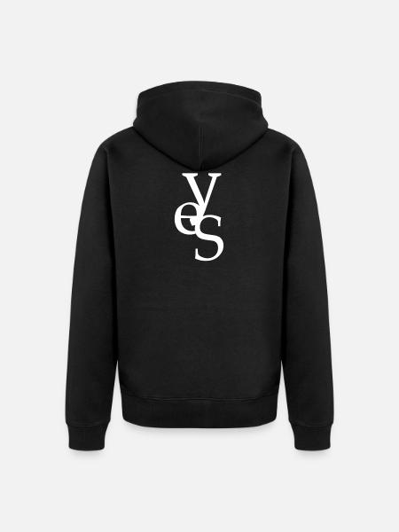 YES I saying funny design - Unisex Premium Organic Zip Hoodie - black