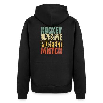 Hockey - Veste à capuche bio Premium Unisexe - noir - Dos - Nico (187cm)