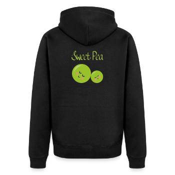 Pois de senteur - Veste à capuche bio Premium Unisexe - noir - Dos - Nico (187cm)