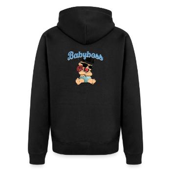 Bébé comme un patron - Babyboss tout-petit enfant parents - Veste à capuche bio Premium Unisexe - noir - Dos - Nico (187cm)