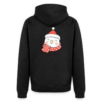 Noël avec PinPin le Pinguin - Veste à capuche bio Premium Unisexe - noir - Dos - Nico (187cm)