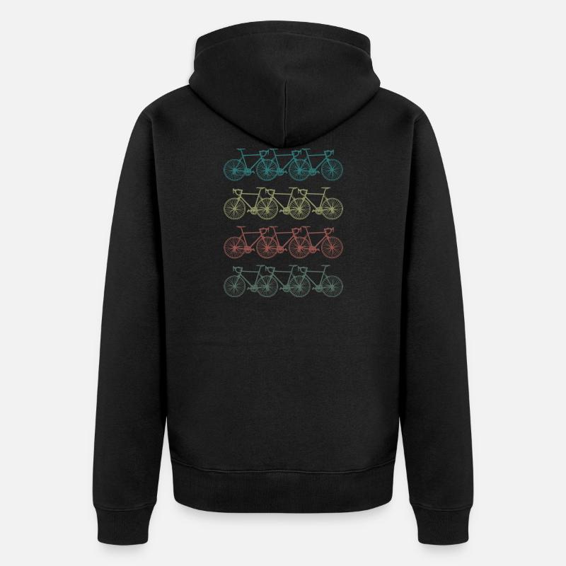 Fahrrad - Unisex Premium Bio Zip Hoodie - Schwarz