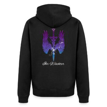 Couple - Your Guardian Gift Idea Valentine's Day - Unisex Premium Organic Zip Hoodie - black - Back - Nico (187cm)