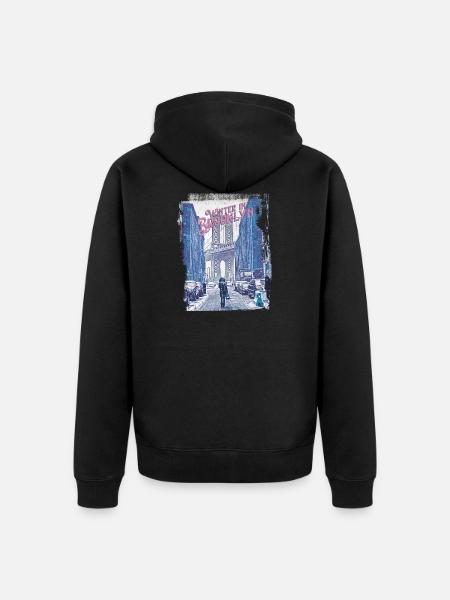 WINTER IN BROOKLYN - Unisex Premium Organic Zip Hoodie - black