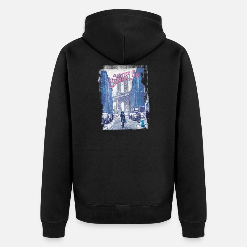 HIVER À BROOKLYN - Veste à capuche bio Premium Unisexe - noir