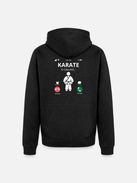 Karate - Unisex Premium Bio Zip Hoodie - Schwarz