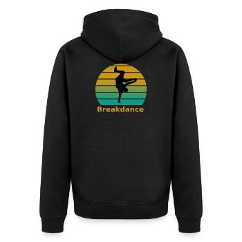 Breakdance - Veste à capuche bio Premium Unisexe - noir - Dos - Nico (187cm)