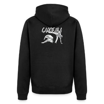 Capoeira - Danse de combat - Capoeira Arts martiaux - Veste à capuche bio Premium Unisexe - noir - Dos - Nico (187cm)