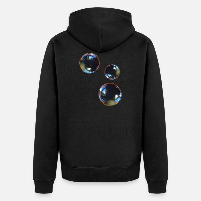 3 bulles de savon - Veste à capuche bio Premium Unisexe - noir
