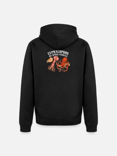 Cephalopod octopus octopus squid - Unisex Premium Organic Zip Hoodie - black
