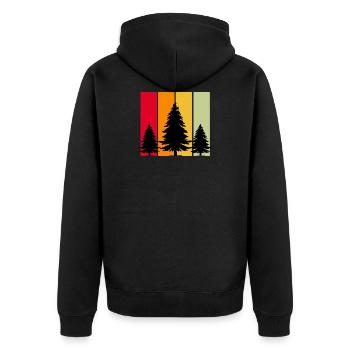 Camping Camping Nature Freedom Holiday Holidays - Unisex Premium Organic Zip Hoodie - black - Back - Nico (187cm)