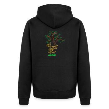 Orthopaedic technology Tree Neon (gOT it!) - Unisex Premium Organic Zip Hoodie - black - Back - Nico (187cm)