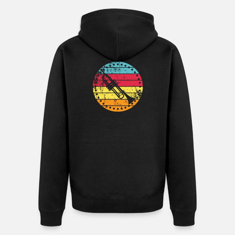 Trompette - Veste à capuche bio Premium Unisexe - noir