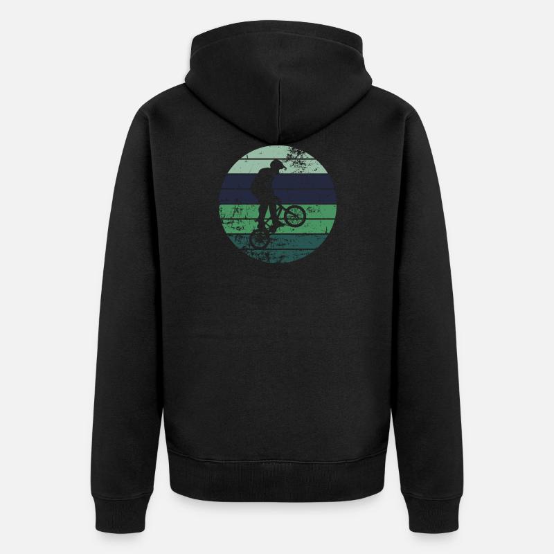 BMX - Unisex Premium Bio Zip Hoodie - Schwarz
