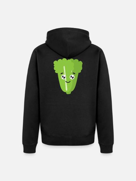 Lettuce - Unisex Premium Organic Zip Hoodie - black