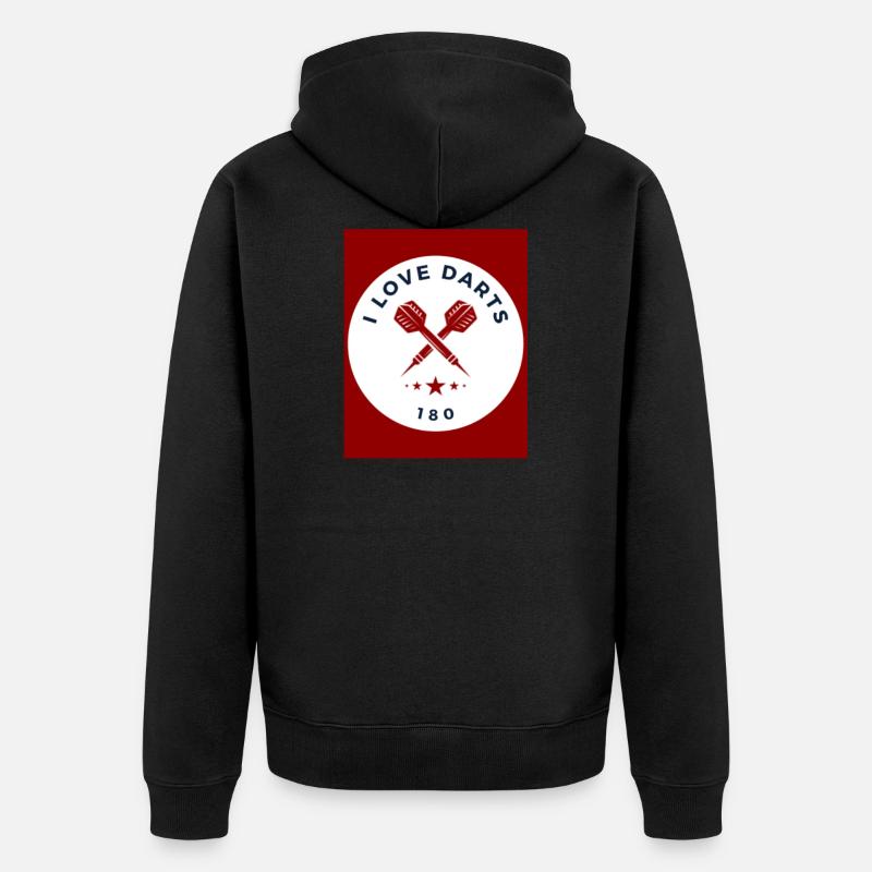 Ventilateur de fléchettes - Veste à capuche bio Premium Unisexe - noir