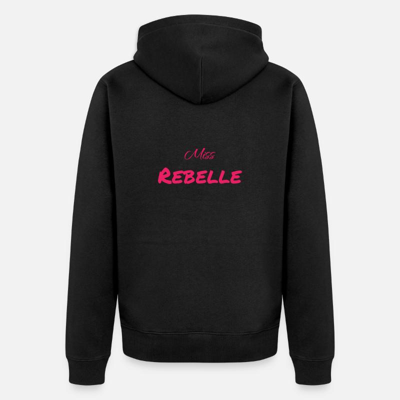 Miss rebelle - Veste à capuche bio Premium Unisexe - noir