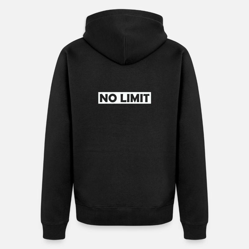 no_limit - Unisex Premium Bio Zip Hoodie - Schwarz