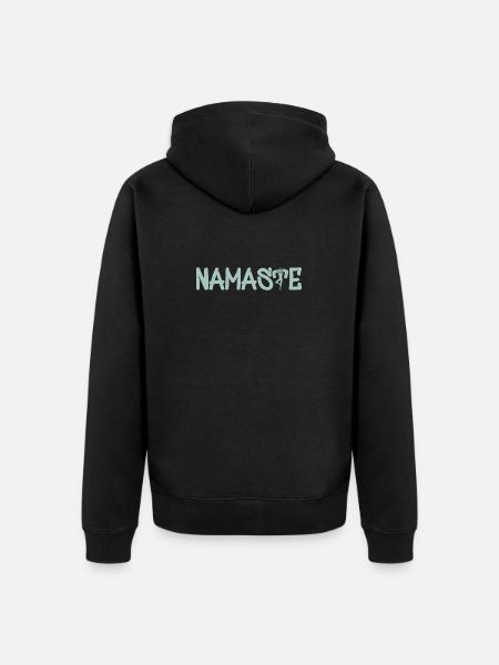 Namaste Yoga - Unisex Premium Bio Zip Hoodie - Schwarz