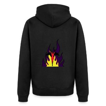 Enfer - Diable - Veste à capuche bio Premium Unisexe - noir - Dos - Nico (187cm)