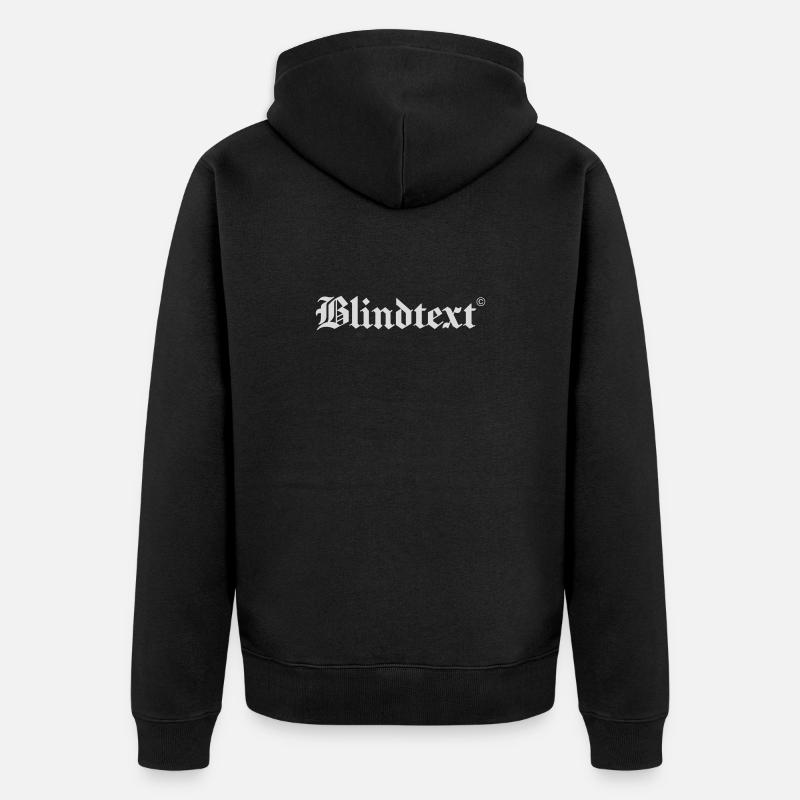 Texte factice - Veste à capuche bio Premium Unisexe - noir