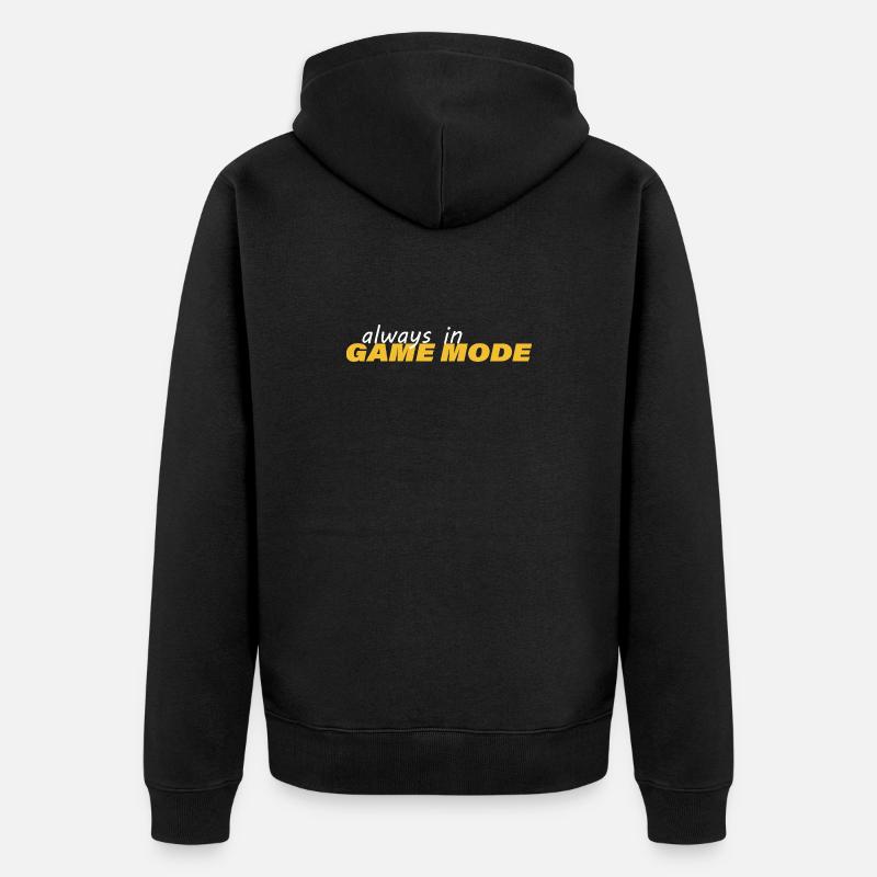 ALWAYS IN GAME MODE - Unisex Premium Organic Zip Hoodie - black