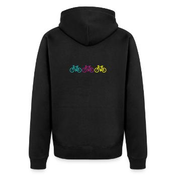 three bikes - Veste à capuche bio Premium Unisexe - noir - Dos - Nico (187cm)