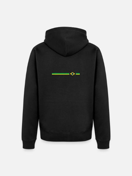 Brazil Design logo - Unisex Premium Organic Zip Hoodie - black
