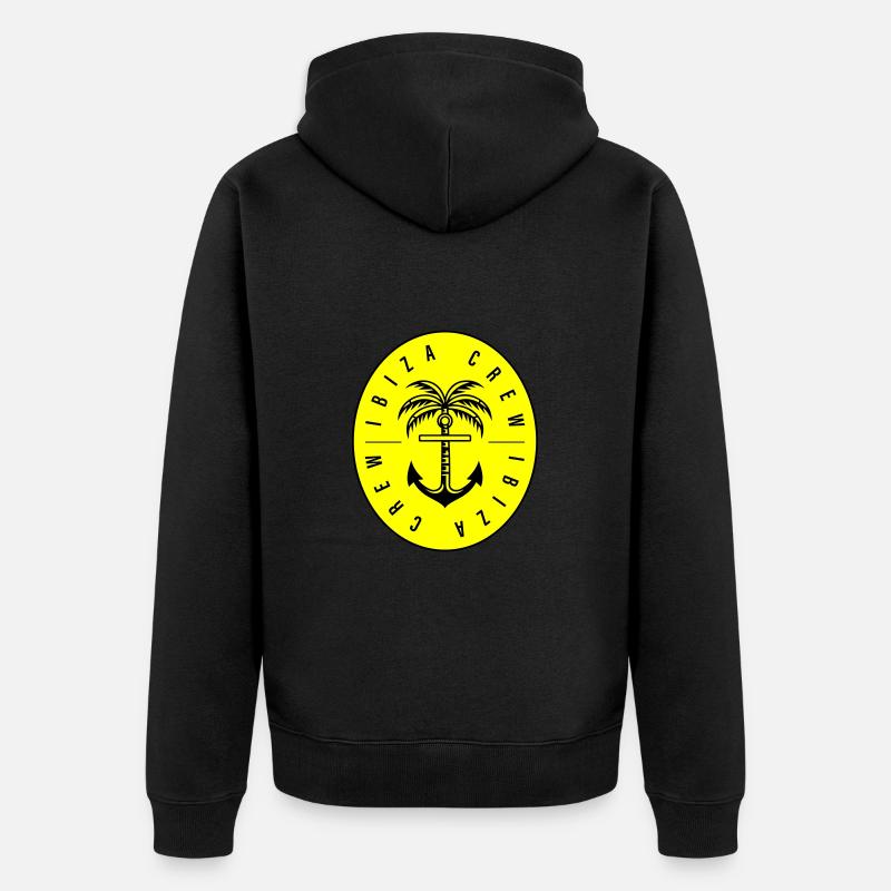 Palmier d’ancre d’équipage d’Ibiza - Veste à capuche bio Premium Unisexe - noir