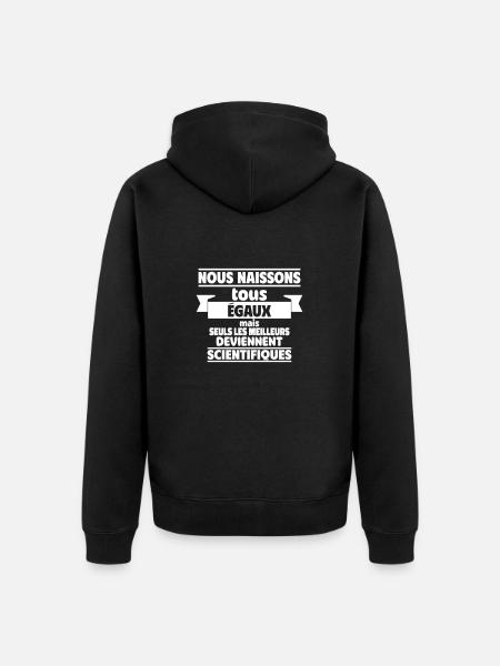 les meilleurs deviennent scientifiques - Veste à capuche bio Premium Unisexe - noir