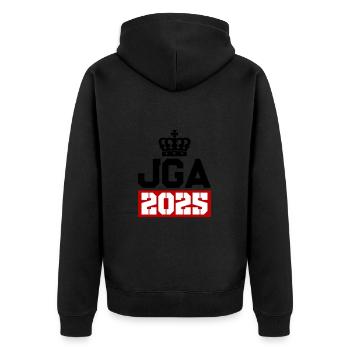 Jga 2025 Enterrement de vie de garçon - Veste à capuche bio Premium Unisexe - noir - Dos - Nico (187cm)