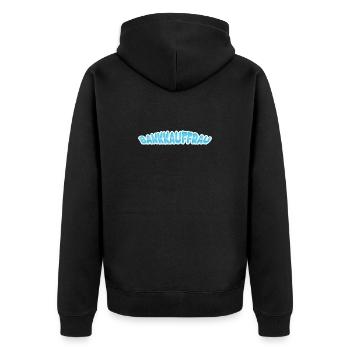 Geschenk für Bankkauffrau - Unisex Premium Bio Zip Hoodie - Schwarz - Hinten - Nico (187cm)
