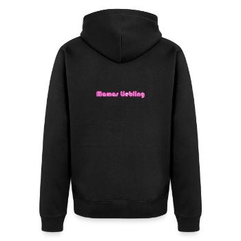 Mamas Liebling - Unisex Premium Bio Zip Hoodie - Schwarz - Hinten - Nico (187cm)