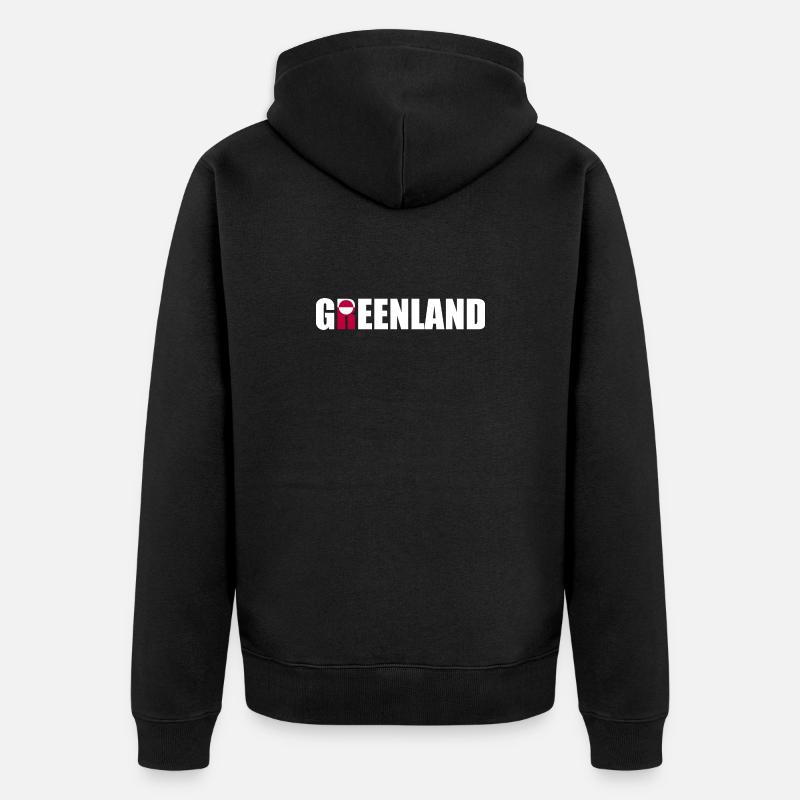 Groenland - Danemark - Danemark - Dänemark - Veste à capuche bio Premium Unisexe - noir