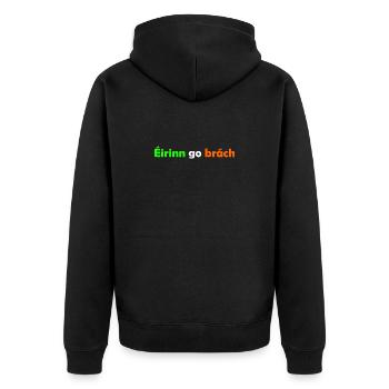 Eirin go brach - Unisex Premium Bio Zip Hoodie - Schwarz - Hinten - Nico (187cm)